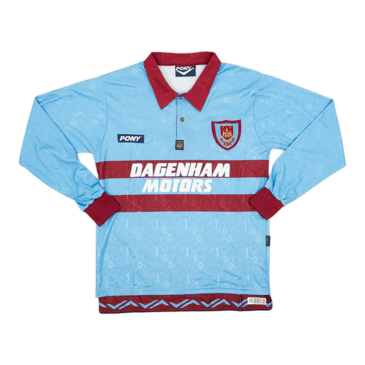 1995-97 West Ham United FC Long Sleeve Away Shirt