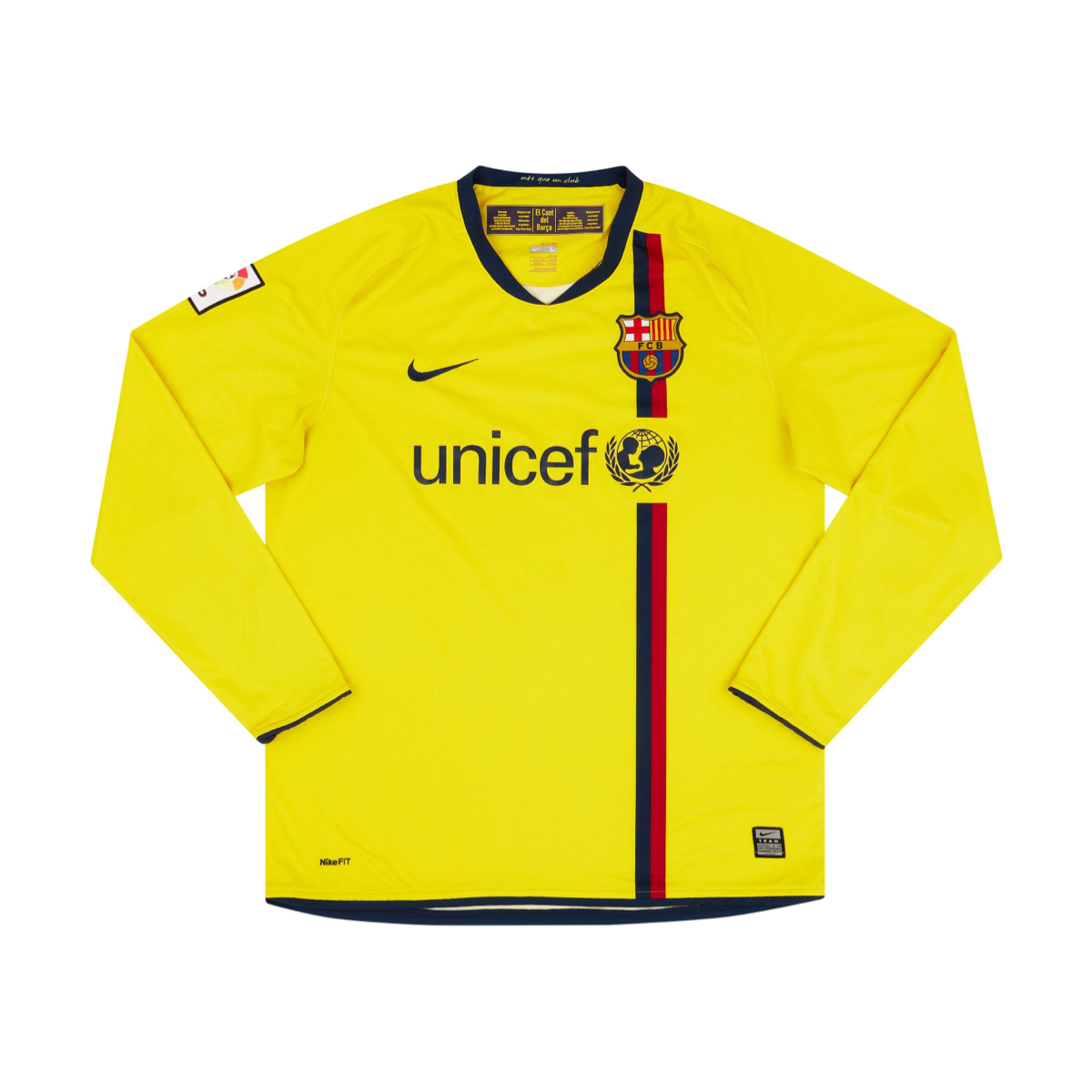2008-09 FC Barcelona Long Sleeve Away Shirt