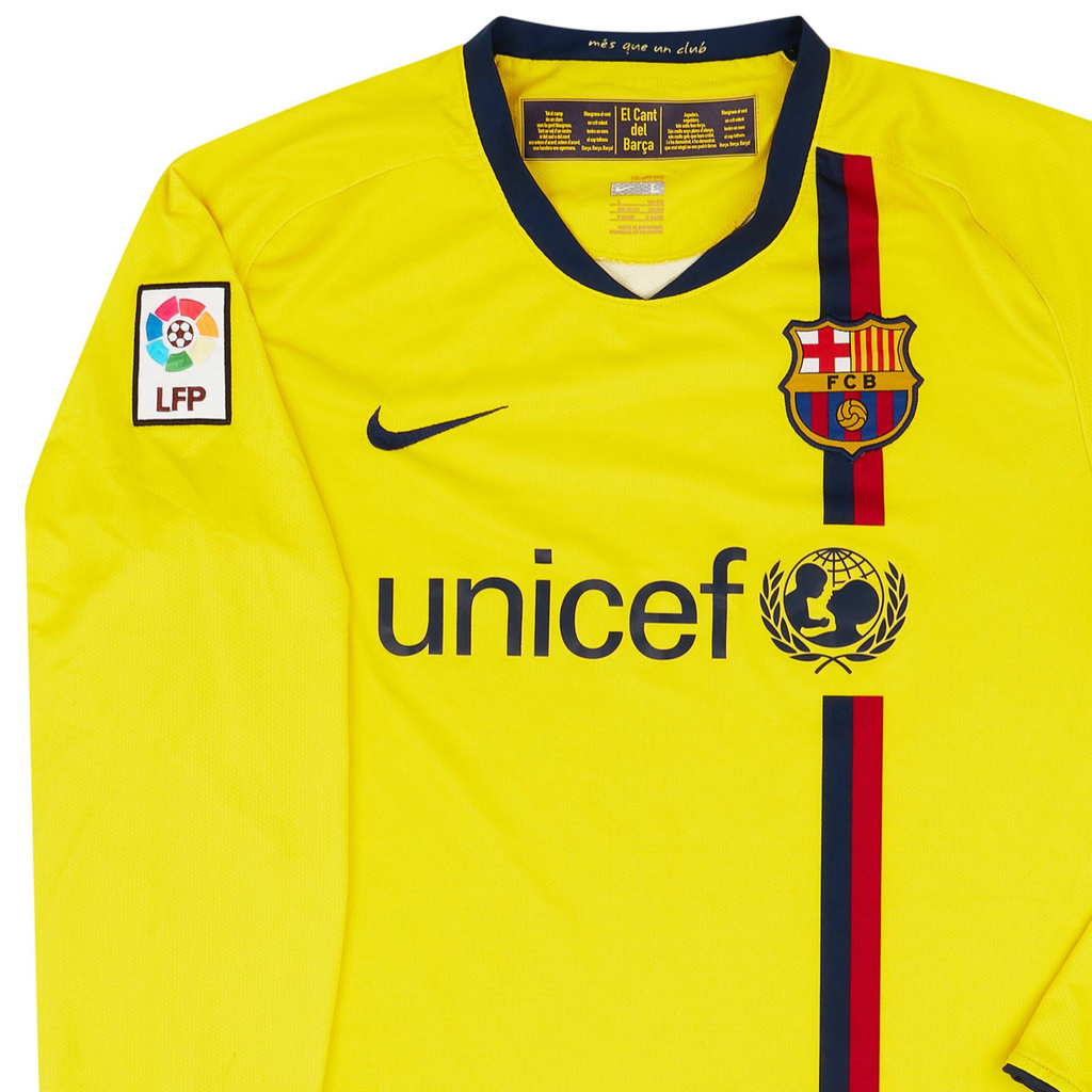 2008-09 FC Barcelona Long Sleeve Away Shirt