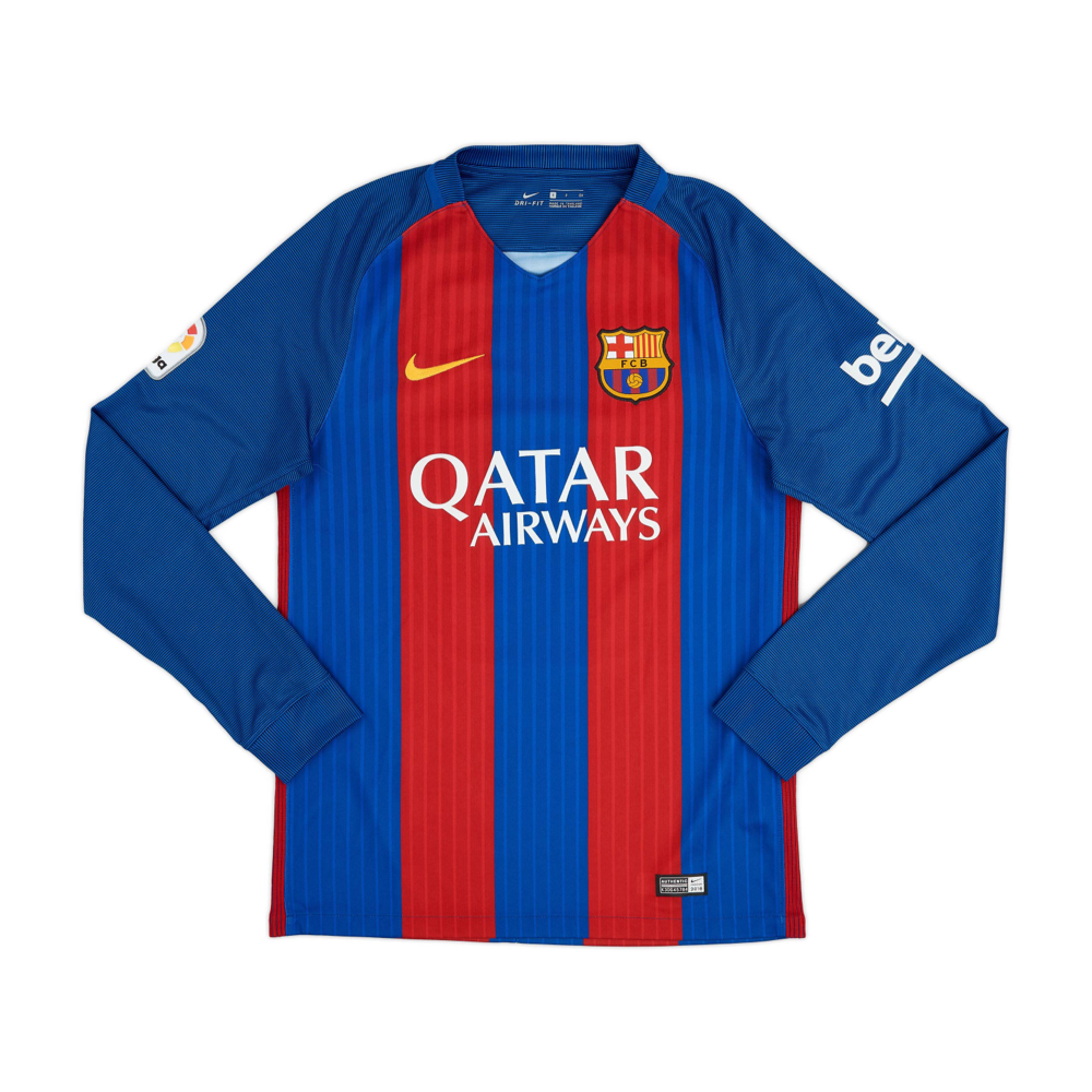 2016-17 FC Barcelona Long Sleeve Home Shirt