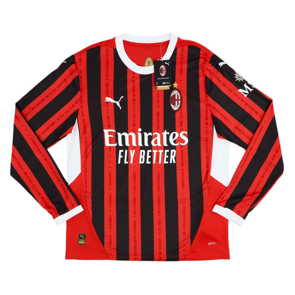 2024-25 AC Milan Home Kit Long Sleeve